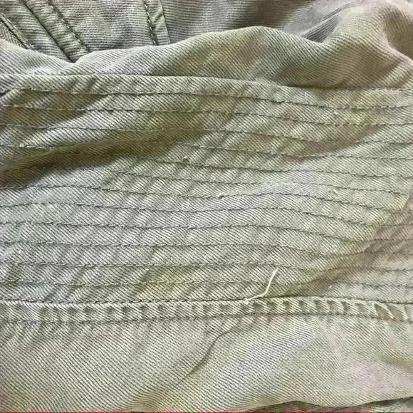 Max Jeans Olive Green Tencel Military Style Zip Jacket - Picture 8 of 14